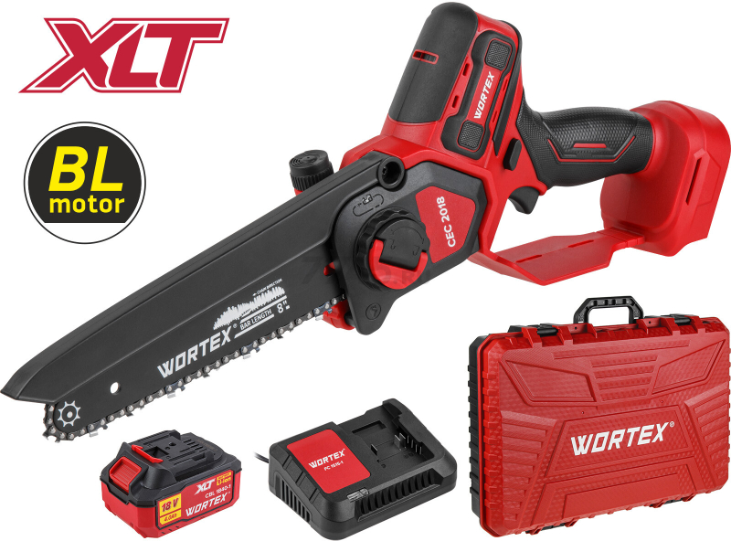 Пила цепная аккумуляторная WORTEX CEC 2018 ALL1 XLT SET (2329052) - Фото 14