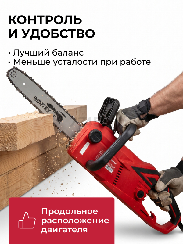 Пила цепная электрическая WORTEX EC 4020-1 SF (2334065) - Фото 5
