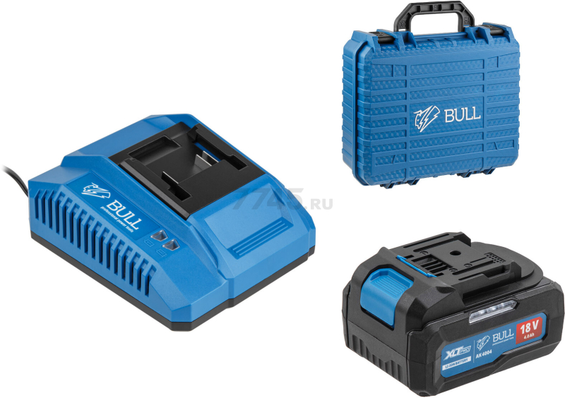 Комплект аккумулятор 18В 4Ач и зарядное устройство BULL XLTpro SET (2329061)