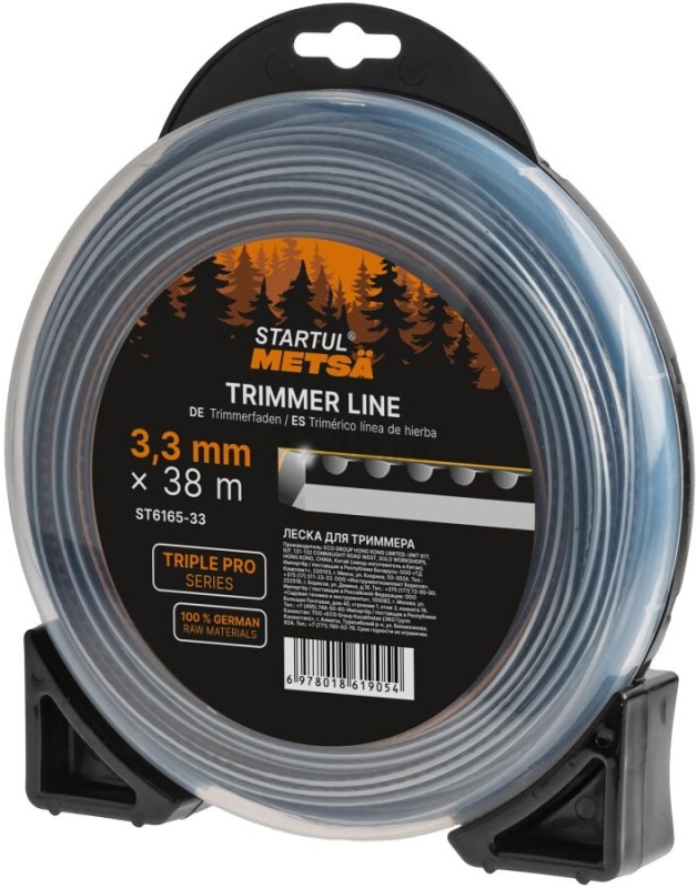 Леска для триммера 3.3 мм х 38 м TRIPLE PRO STARTUL METSA (ST6165-33) - Фото 4