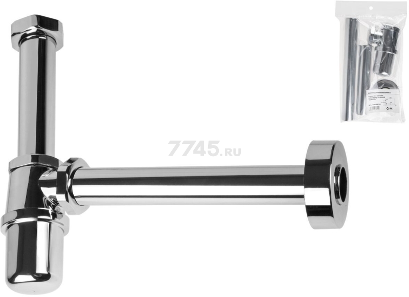 Сифон для умывальника без выпуска с прямой трубой 1 1/4" AV Engineering (AVE129754)