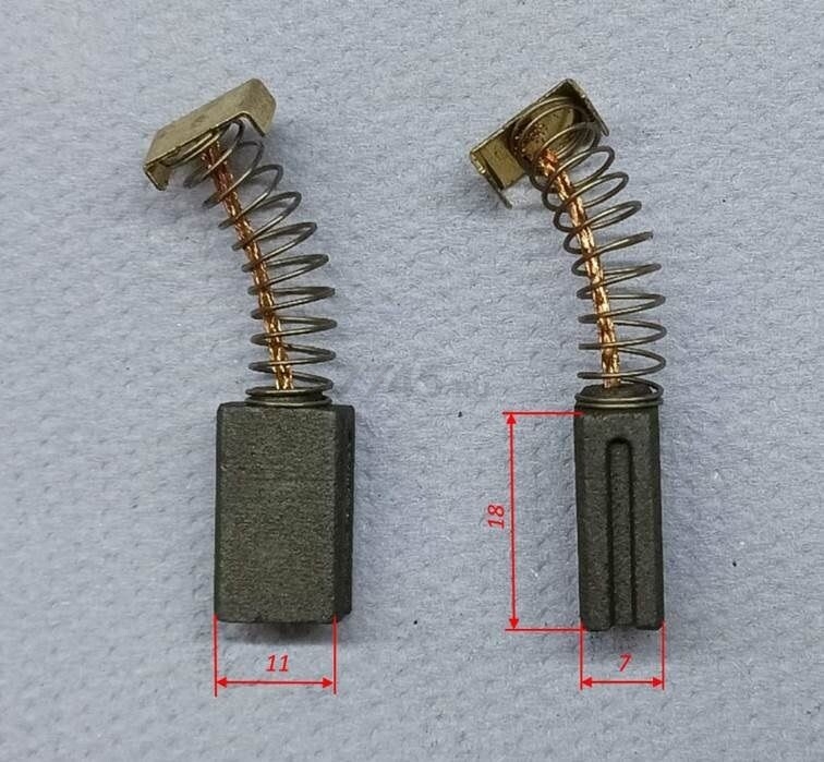 Щетки угольные для культиватора WORTEX RC4015 2 штуки (PTL150A40CYA1-39) - Фото 2
