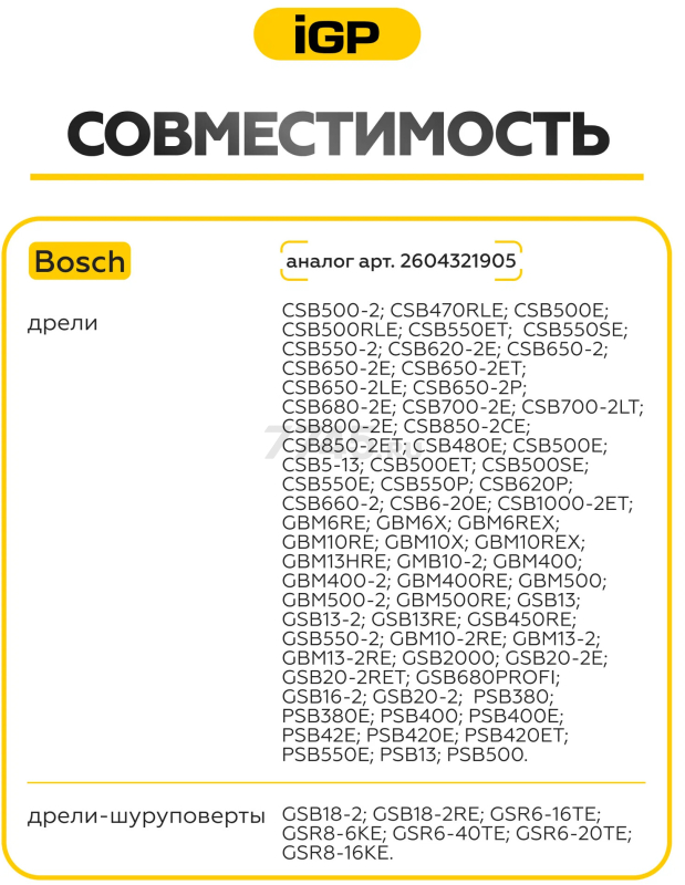 Щетки графитовые для дрели безударной Bosch GBM6RE IGP 2 штуки аналог 2604321905 (7140203) - Фото 4