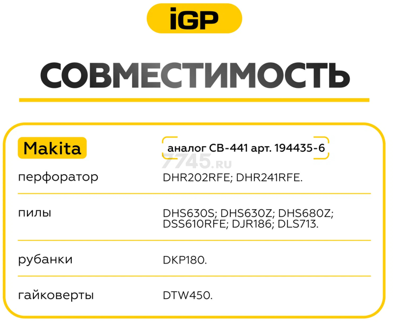 Щетки меднографитовые для пилы циркулярной Makita DHS630S IGP 2 штуки аналог CB-441 (7140620) - Фото 4