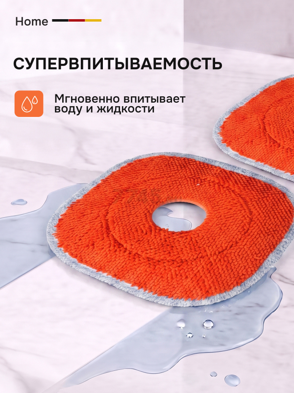 Сменная насадка для швабры BRUNER Akzent Сhenille 2 штуки (BR-11278129) - Фото 5