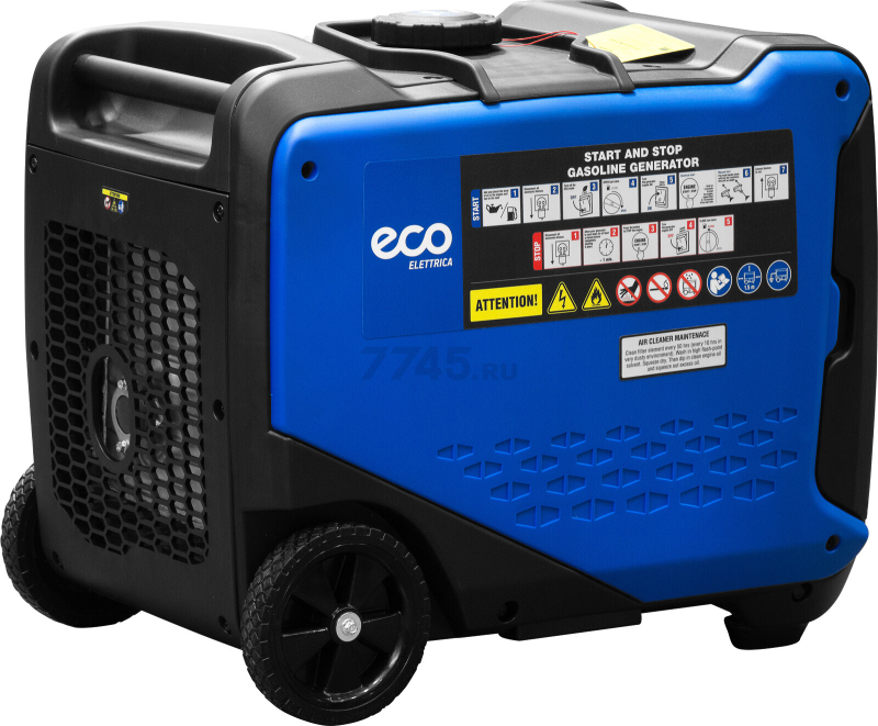 Генератор инверторный бензиновый ECO PE-7000EQi (EC1710-8) - Фото 12