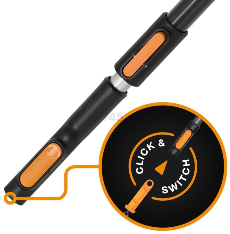 Черенок телескопический FISKARS OneClick L 220-400 см (1080672) - Фото 6