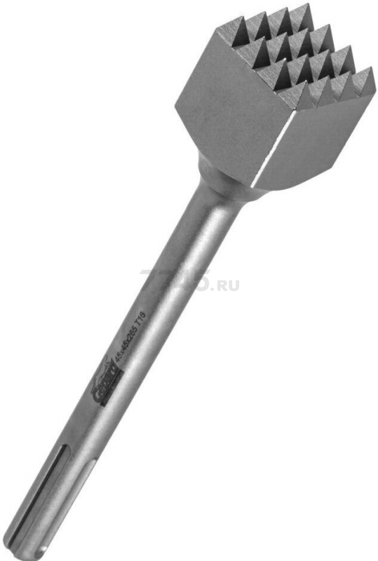Насадка трамбовочная (бучарда) SDS-max 45x45x265 мм 16 зубьев GEPARD (GP0706-265)
