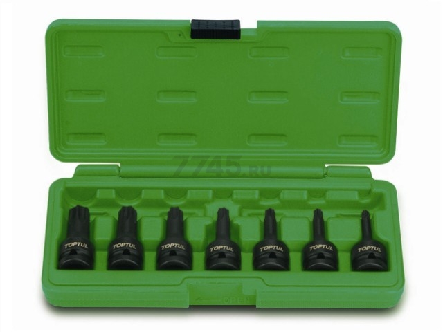 Набор бит TORX под головку 1/2" ударных TOPTUL (GDAI0701)