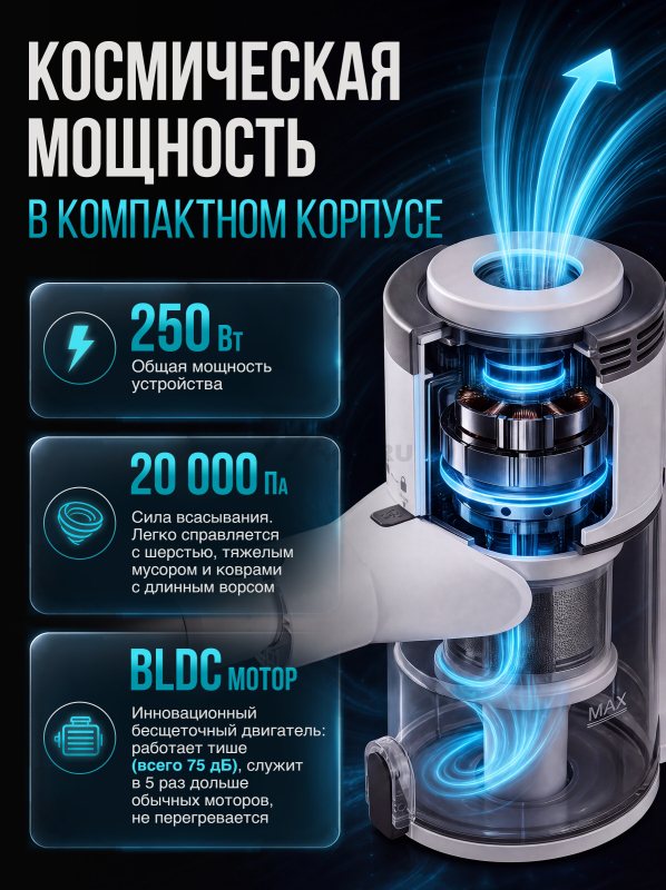 Пылесос NORMANN AVC-810 (N16064-3) - Фото 2