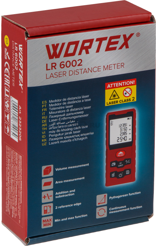 Дальномер лазерный WORTEX LR 6002 (2323206) - Фото 6