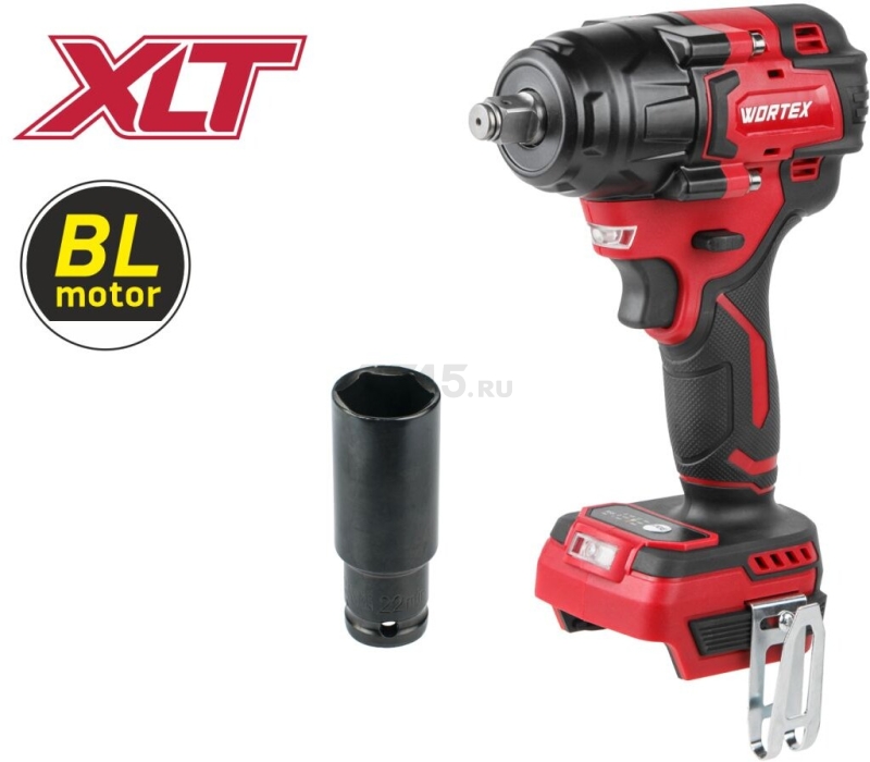 Гайковерт аккумуляторный ударный WORTEX CWR 0518 ALL1 XLT SOLO (2329327) - Фото 2