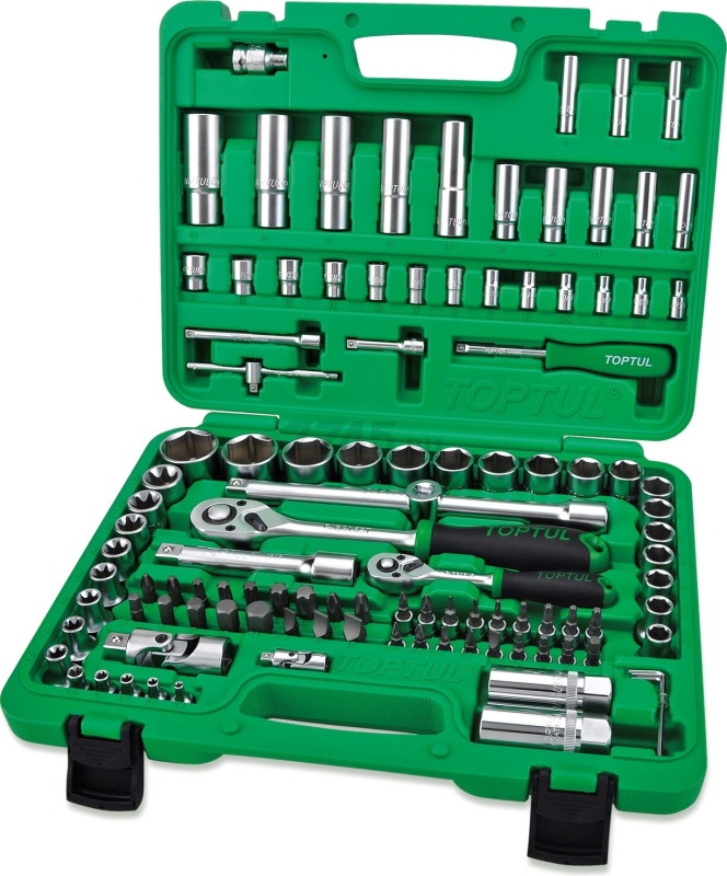 Набор инструментов 1/4", 1/2" 6 граней 108 предметов TOPTUL (GCAI108R)