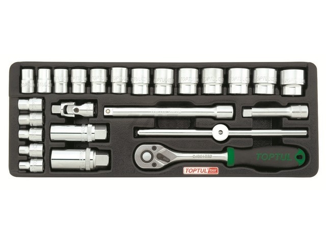 Набор инструментов 3/8" 6 граней 25 предметов TOPTUL (GCAT2502)