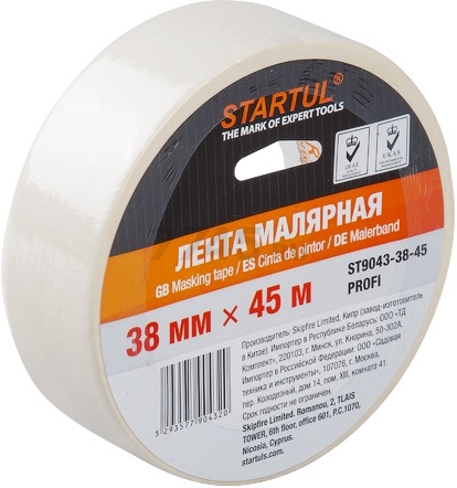 Скотч (лента) малярный 38 мм 45 м STARTUL Profi (ST9043-38-45)