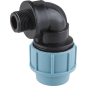 Угольник ПНД компрессионный25x3/4" с наружной резьбой AV ENGINEERING (AVE1032534)