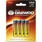 Батарейка ААА DAEWOO Energy 1,5 V алкалиновая 4 штуки (4690601030399)