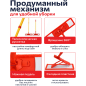 Швабра для пола PERFECTO LINEA Джайв с насадкой из микрофибры красная (43-391013) - Фото 3