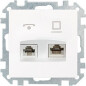 Розетка компьютерная и телефонная BYLECTRICA Стиль белая (ТРК-004)