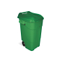 Контейнер для мусора пластиковый TAYG 120 л зеленый (424007)