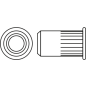 Заклепка резьбовая М4 уменьшенный бортик белый цинк STARFIX 500 штук (SMC1-06856-500) - Фото 2