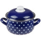 Кастрюля стальная эмалированная 2,8 л PERFECTO LINEA Горошек синий (50-600928) - Фото 5