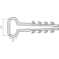 Дюбель-хомут для прямоугольного кабеля 8х5 мм белый STARFIX 100 штук (SMP2-80563-100) - Фото 2
