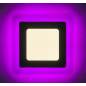 Светильник встраиваемый светодиодный 6+3 Вт 4000K TRUENERGY Color Квадрат с розовой подсветкой (10264) - Фото 6
