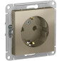 Розетка скрытая с заземлением SYSTEME (SCHNEIDER) ELECTRIC AtlasDesign шампань (ATN000543)
