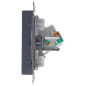 Розетка компьютерная RJ-45 SYSTEME (SCHNEIDER) ELECTRIC AtlasDesign грифель (ATN000783) - Фото 5