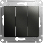 Выключатель трехклавишный скрытый SYSTEME (SCHNEIDER) ELECTRIC Glossa антрацит (GSL000731)