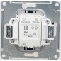 Выключатель одноклавишный проходной скрытый SYSTEME (SCHNEIDER) ELECTRIC Glossa шоколад (GSL000861) - Фото 2