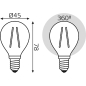 Лампа светодиодная филаментная E14 GAUSS 5 Вт 4100K (105801205) - Фото 6