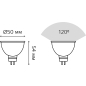 Лампа светодиодная GU5.3 GAUSS Black MR16 7 Вт 3000K (101505107) - Фото 6
