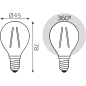 Лампа светодиодная филаментная E14 GAUSS 5 Вт 2700K (105801105) - Фото 6