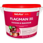 Краска ВД FLAGMAN 35 кухня и ванная белая полуглянцевая 3 л
