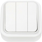 Выключатель трехклавишный наружный BYLECTRICA Пралеска белый (А05 6-137)