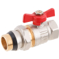 Кран шаровой 3/4" PN40 с наружной-внутренней резьбой бабочка AV ENGINEERING (AVE095034) с уплотнительным кольцом