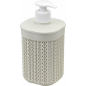Дозатор для жидкого мыла IDEA Вязание белый ротанг (М2239)