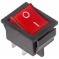 Выключатель клавишный ON-OFF REXANT красный с подсветкой (36-2330)