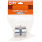 Муфта латунная внутренняя-внутренняя 1" AV ENGINEERING хром (AVE302006) - Фото 2