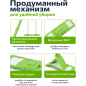 Швабра для пола PERFECTO LINEA Solid с насадкой из шенилла зеленая (43-492033) - Фото 3