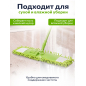 Швабра для пола PERFECTO LINEA Solid с насадкой из шенилла зеленая (43-492033) - Фото 4