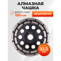 Чашка алмазная шлифовальная 150х22,2 мм двурядная GEPARD (GP0808-150)