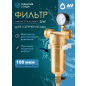 Фильтр магистральный самопромывной AV ENGINEERING 3/4" 100 мкм с манометром (AVE115702)