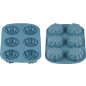 Форма для выпечки силиконовая прямоугольная на 6 кексов 27,5х18х3 см PERFECTO LINEA Bluestone серо-голубой (20-000618)