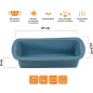 Форма для выпечки силиконовая прямоугольная 27х13,5х6 см PERFECTO LINEA Bluestone серо-голубой (20-000218) - Фото 2