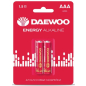 Батарейка AAA DAEWOO Energy 1,5 V алкалиновая 2 штуки (5029873)