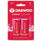 Батарейка C LR14 DAEWOO Energy 1,5 V алкалиновая 2 штуки (5029996)