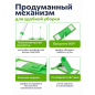 Швабра для пола PERFECTO LINEA с насадкой из микрофибры зеленая (43-392013) - Фото 3